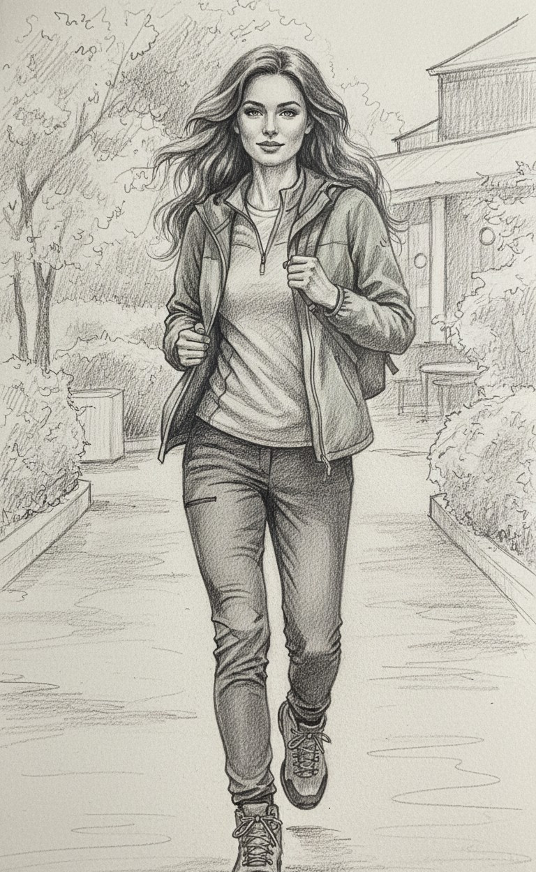 PENCIL PORTRAIT — Dynamic Sketch (Female)
