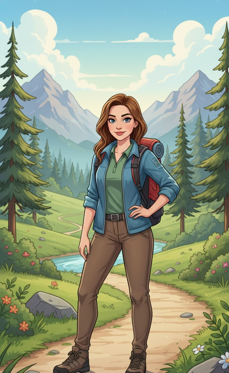 CARTOON PORTRAIT CATEGORY — Adventure Cartoon (Female)