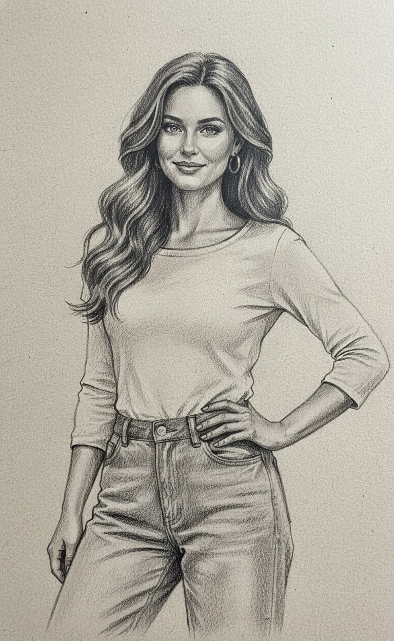 CARTOON PORTRAIT CATEGORY — Urban Street Cartoon (Female)