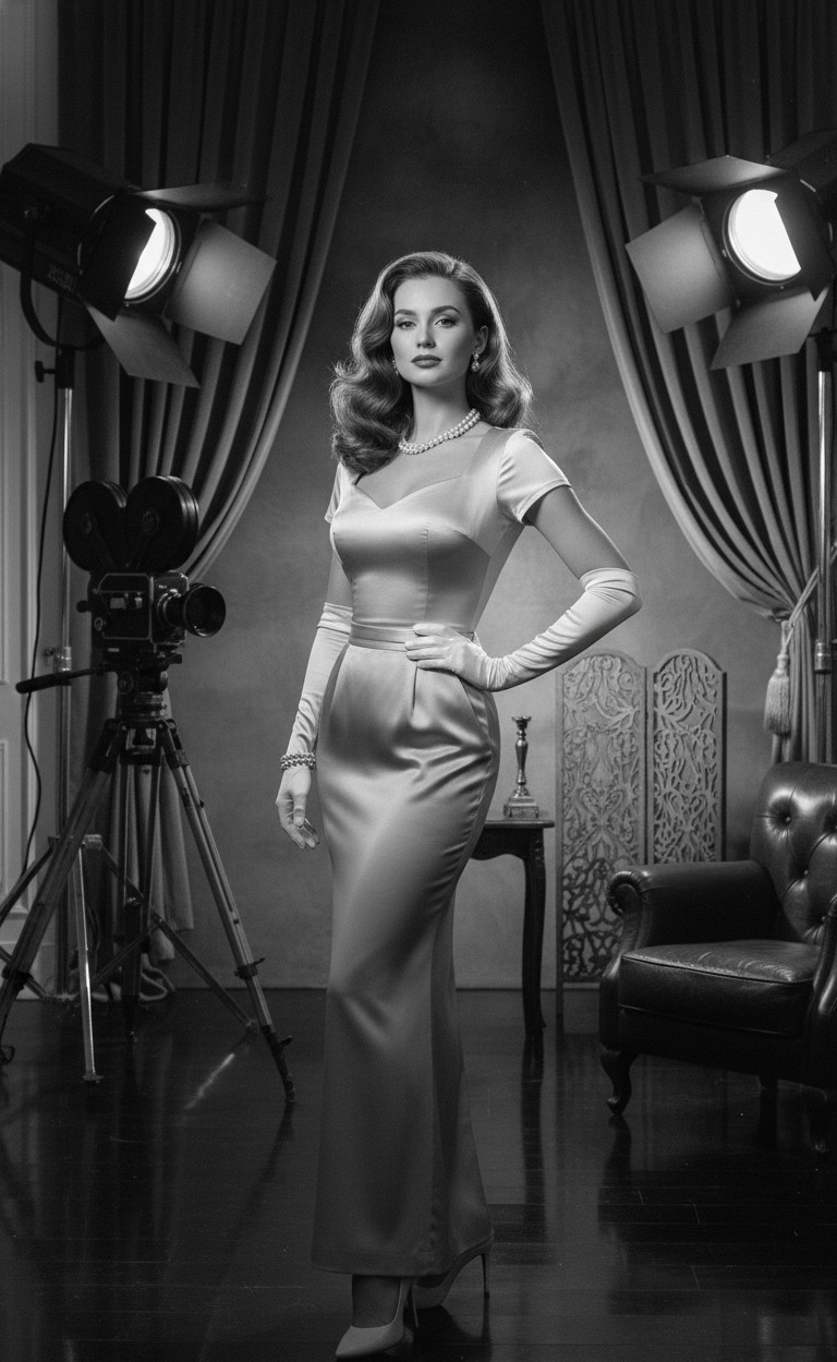 Vintage & Retro Aesthetic — 1950s Hollywood Star (Female)