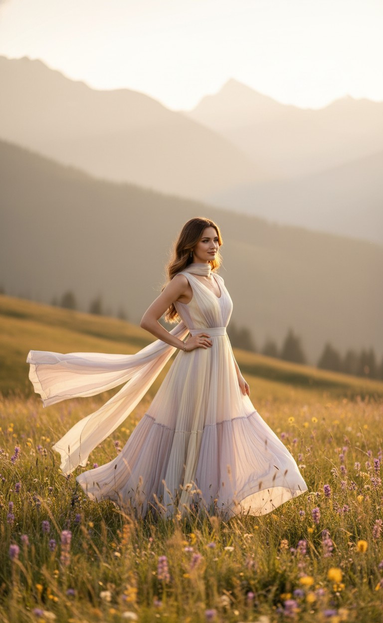 Soft Dreamy Natural Light — Mountain Light Serenity (Female)