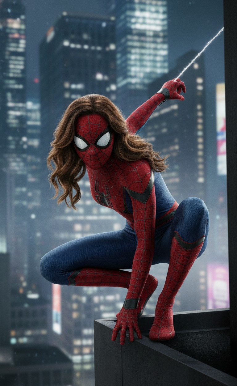 Superhero Portraits — Spider-Style Agile Superhero (Female)