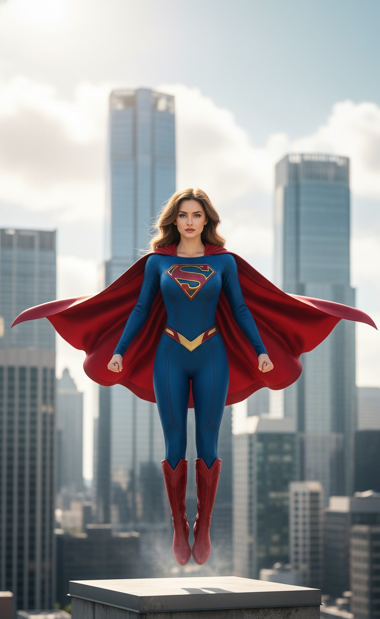 Superhero Portraits — Superman Style Hero (Female)