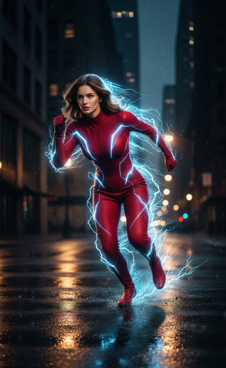 Superhero Portraits — Flash Style Speed Hero (Female)
