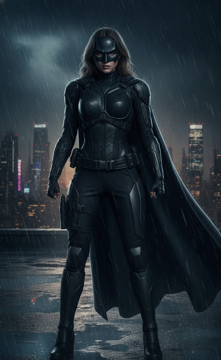 Superhero Portraits — Batman Style Dark Vigilante (Female)