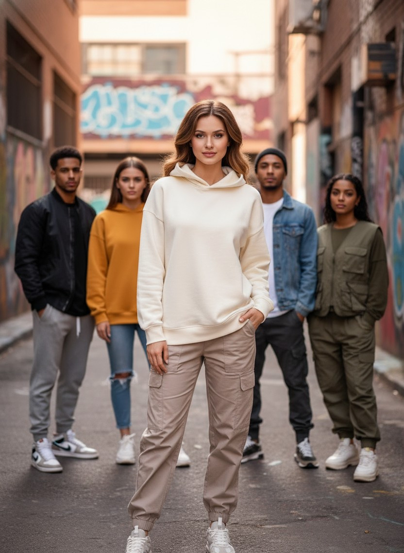 Fashion & Lifestyle — Group Streetwear Hangout (Female)