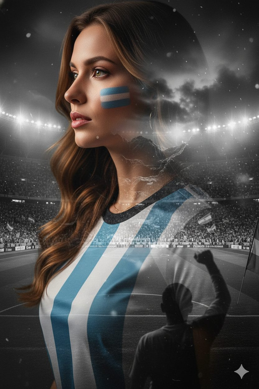 Football Fan Reactions — DOUBLE EXPOSURE FOOTBALL FAN (Female)