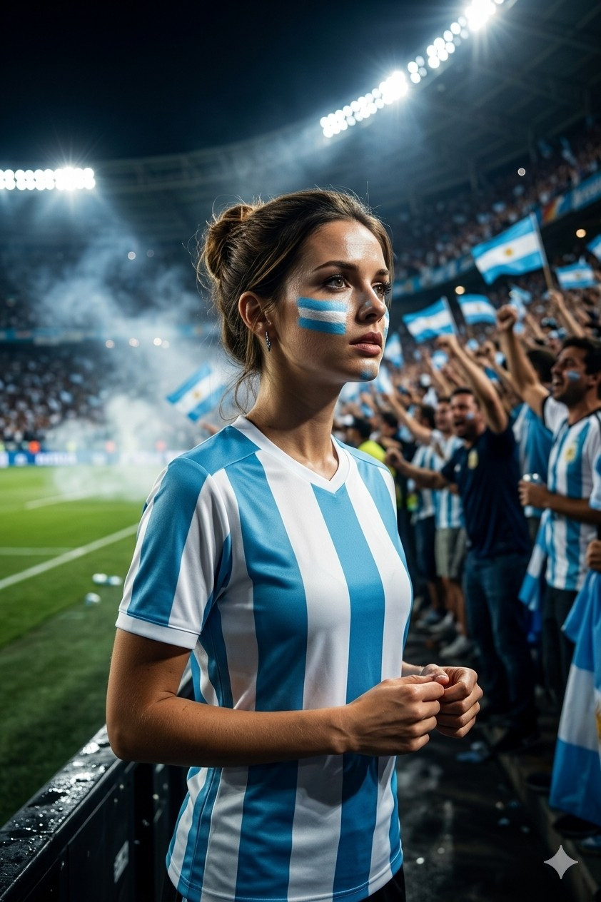 Football Fan Reactions — FLOODLIGHT STADIUM PORTRAIT (Female)