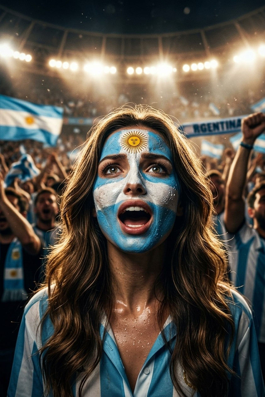 Football Fan Reactions — Cinematic Football Fan (Female)