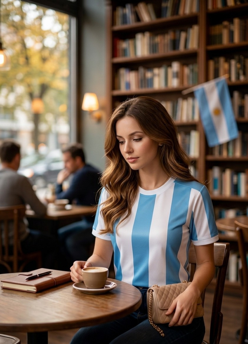 Supporter Lifestyle Portraits — cozy library café portrait (Female)