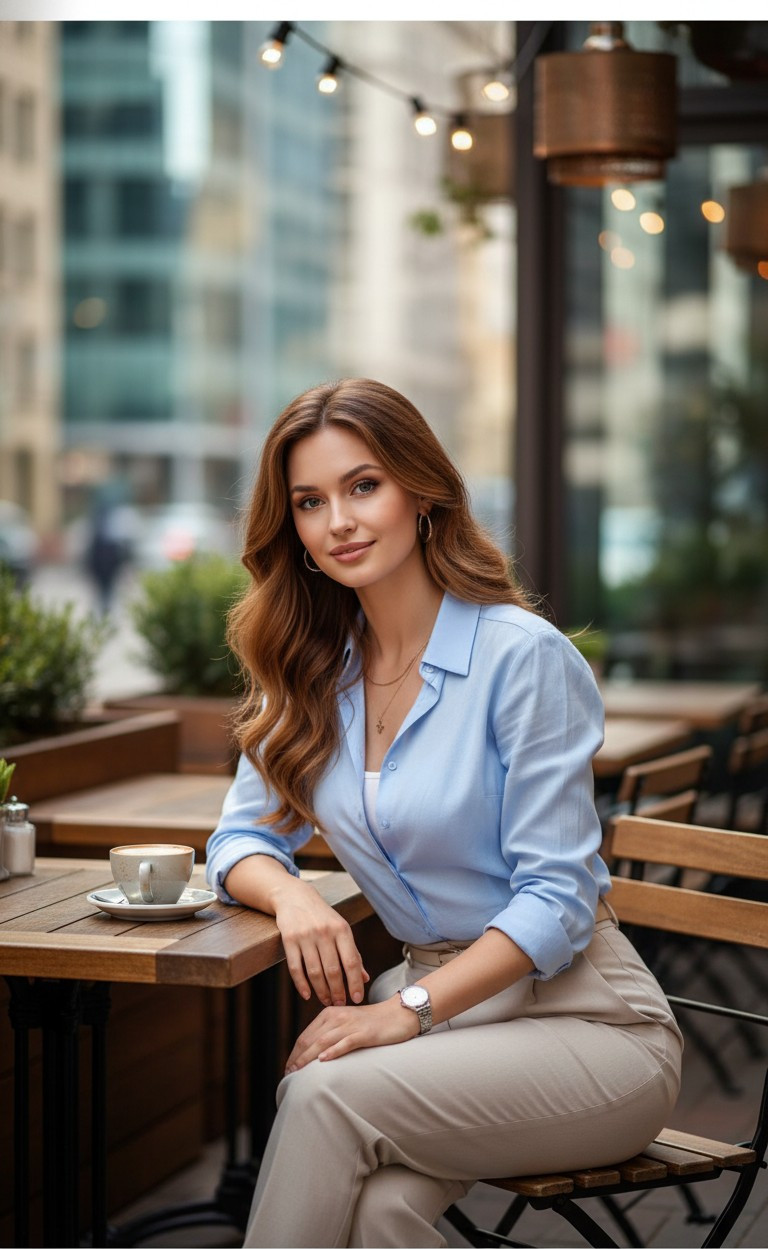 Urban & Street Style — Café Street Portrait (Female)