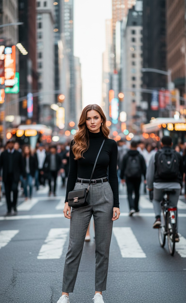 Urban & Street Style — Busy Street Portrait (Female)