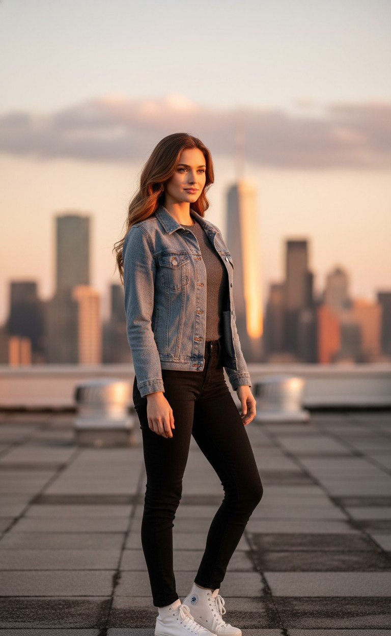 Urban & Street Style — Rooftop City Vibe (Female)