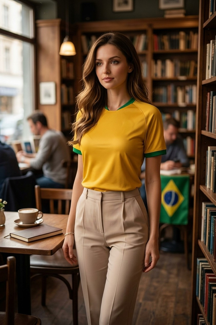 Supporter Lifestyle Portraits — bookstore football aesthetic (Female)
