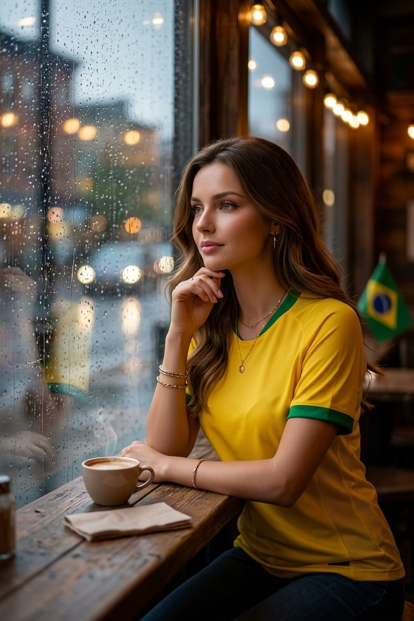 Supporter Lifestyle Portraits — rainy window café portrait (Female)
