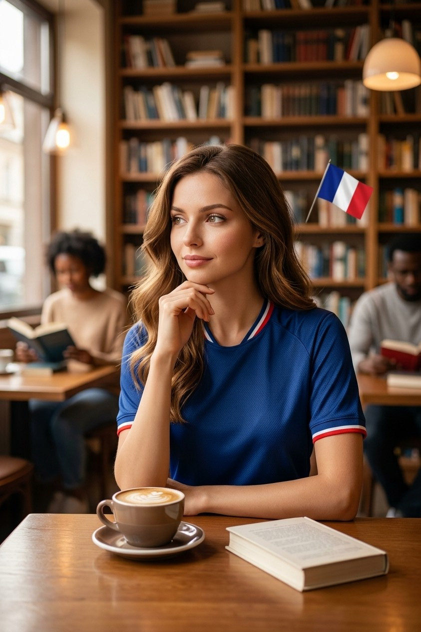Supporter Lifestyle Portraits — bookstore football aesthetic (Female)