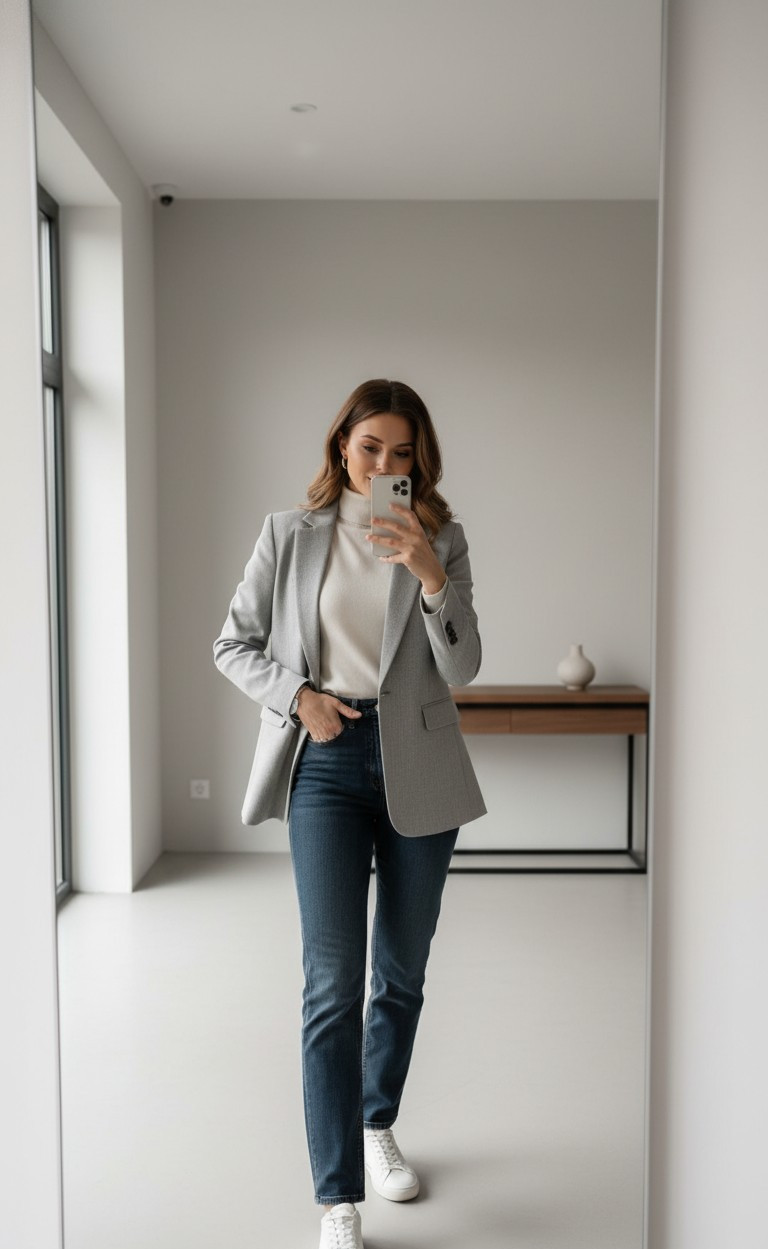 Instagram Model Aesthetic — Mirror Selfie Editorial (Female)