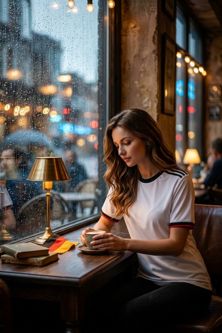 Supporter Lifestyle Portraits — rainy window café portrait (Female)