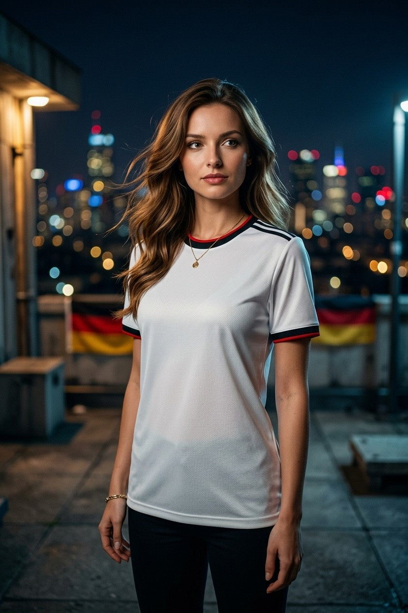 Supporter Lifestyle Portraits — rooftop night breeze portrait (Female)