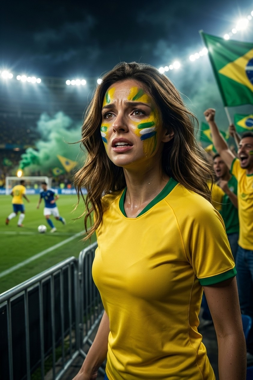 Football Fan Reactions — TOUCHLINE EMOTION SHOT (Female)