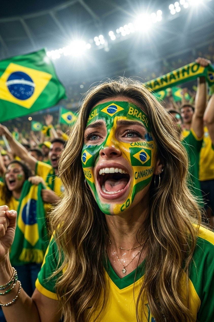 Football Fan Reactions — Cinematic Football Fan (Female)