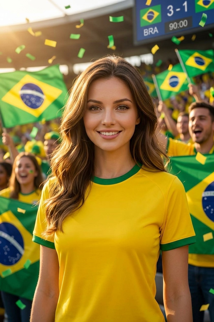 Football Fan Reactions — GOLDEN HOUR STADIUM HERO PORTRAIT (Female)