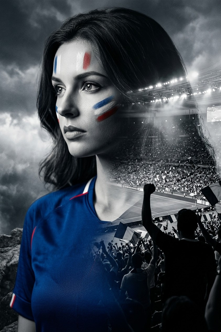 Football Fan Reactions — DOUBLE EXPOSURE FOOTBALL FAN (Female)