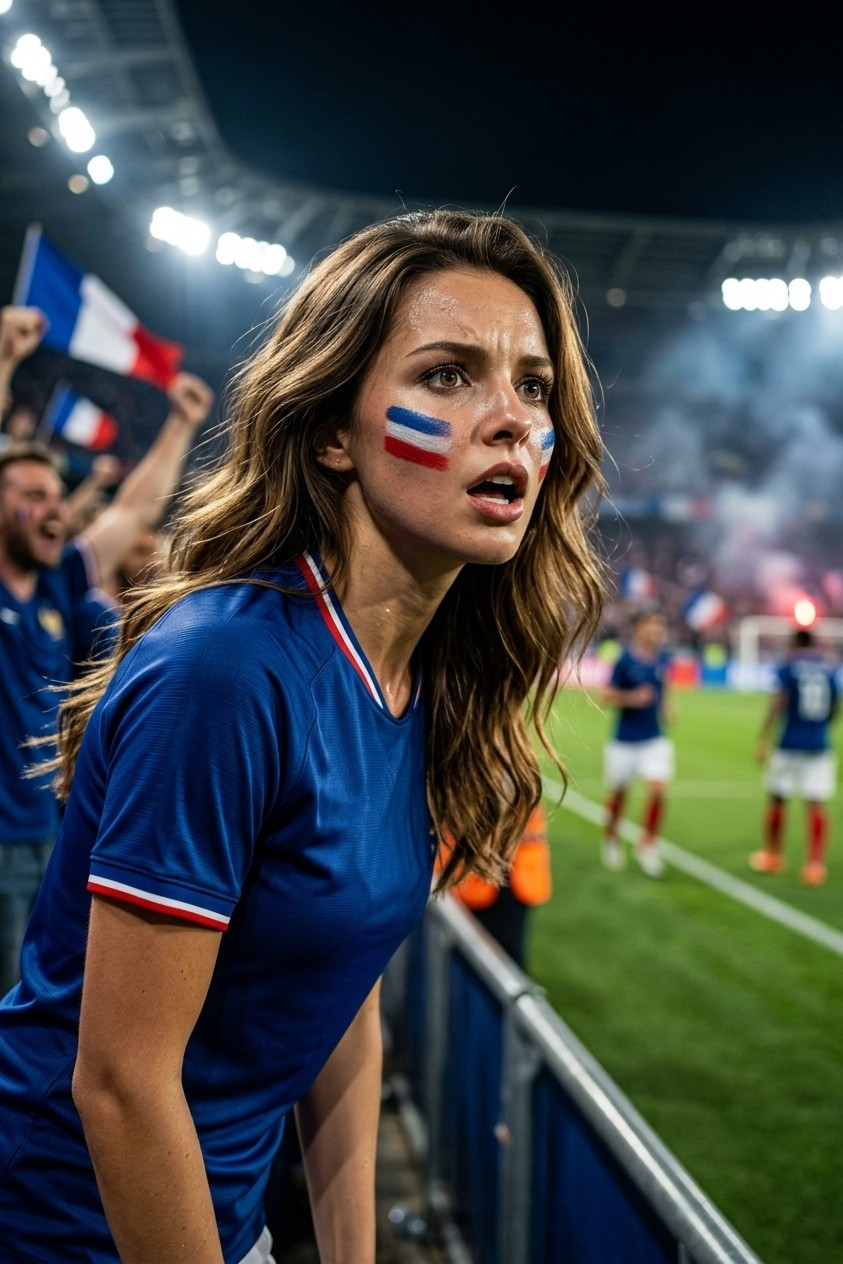 Football Fan Reactions — TOUCHLINE EMOTION SHOT (Female)