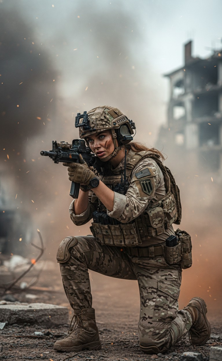 Cinematic Game Heroes — Special Forces Soldier (Female)