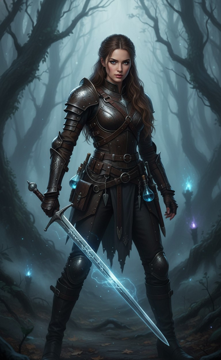 Cinematic Game Heroes — Fantasy Witcher Hunter (Female)