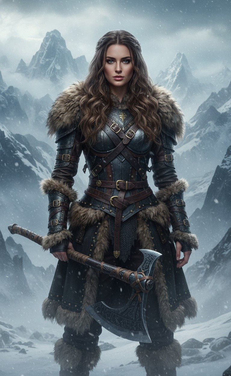 Cinematic Game Heroes — Norse Warrior God (Female)