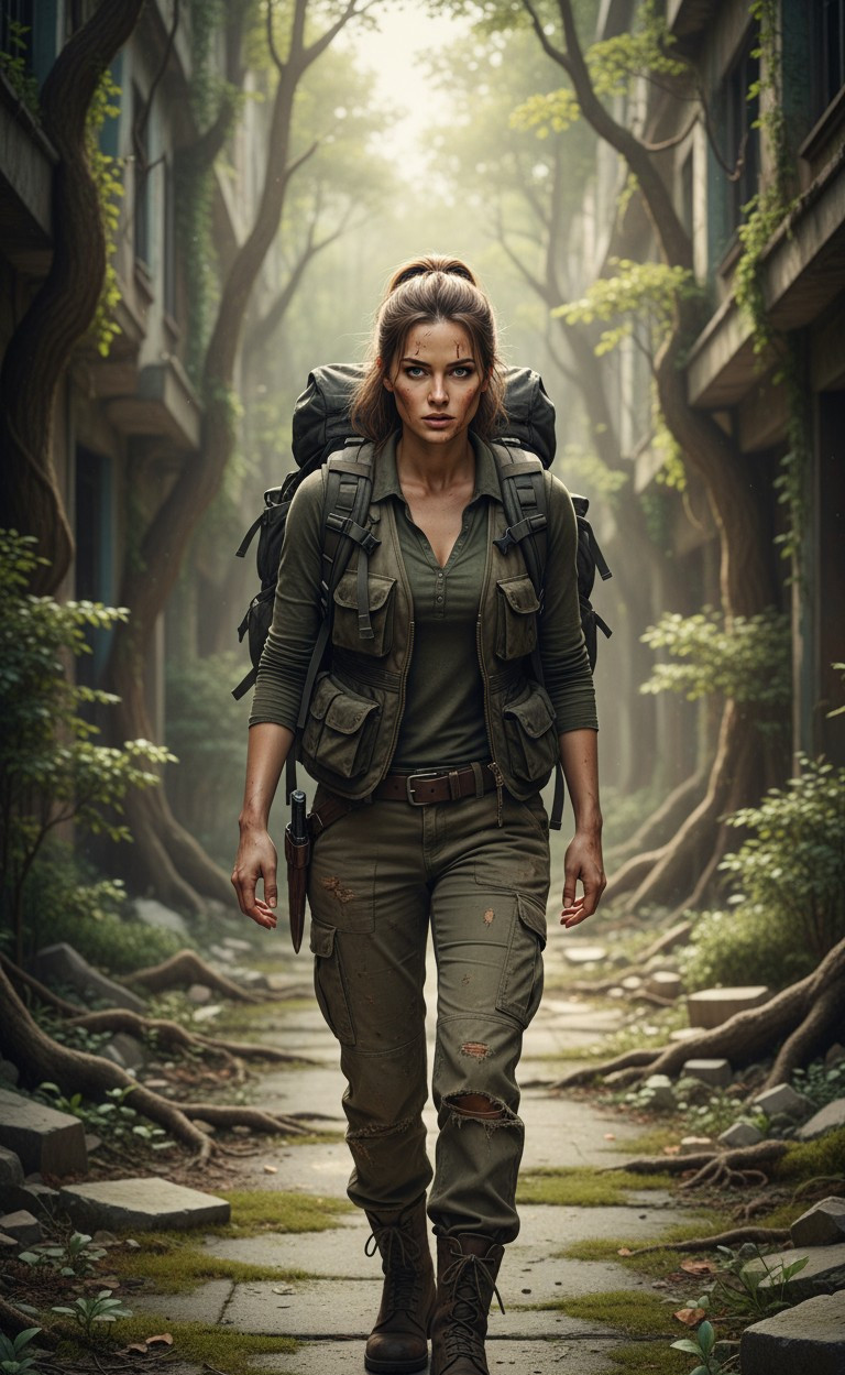 Cinematic Game Heroes — Post-Apocalyptic Survivor (Female)