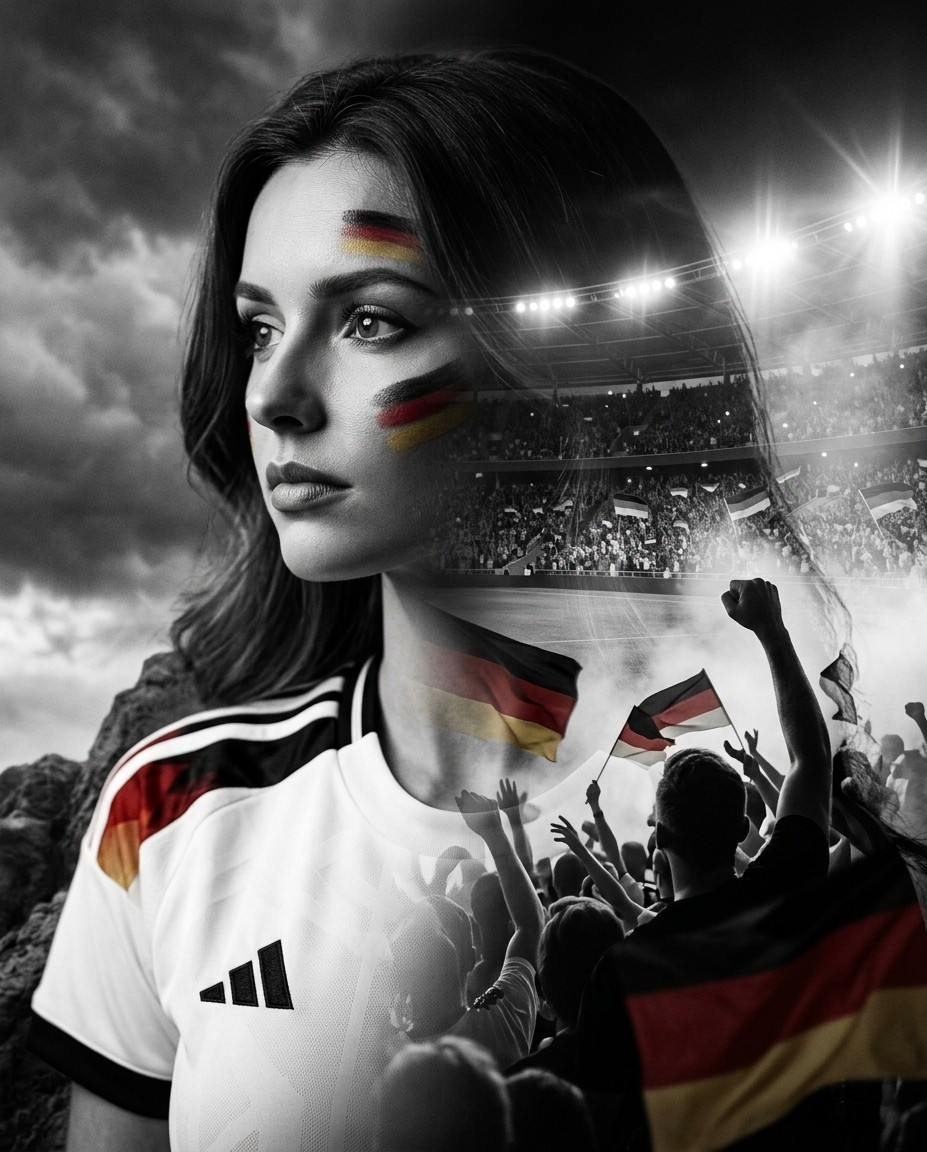 Football Fan Reactions — DOUBLE EXPOSURE FOOTBALL FAN (Female)