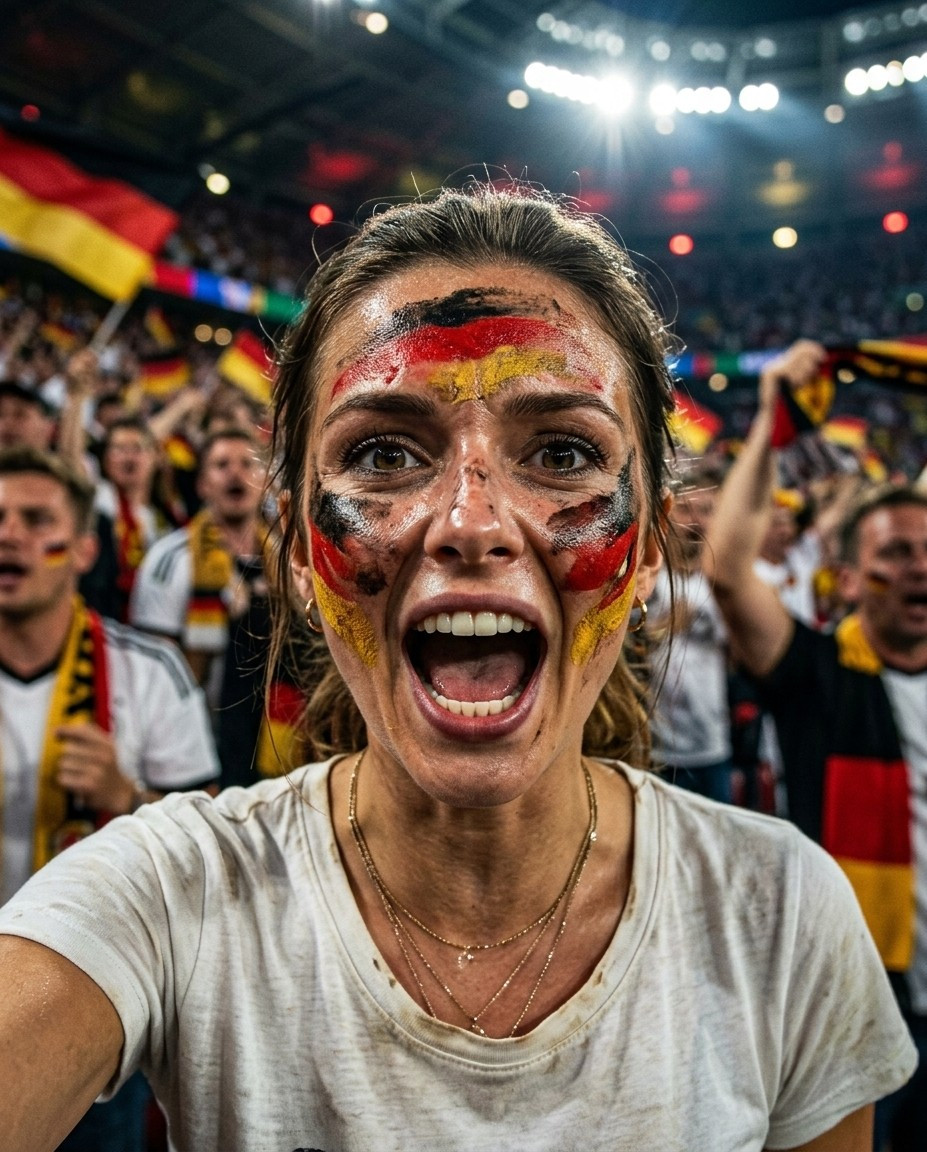 Football Fan Reactions — Cinematic Football Fan (Female)
