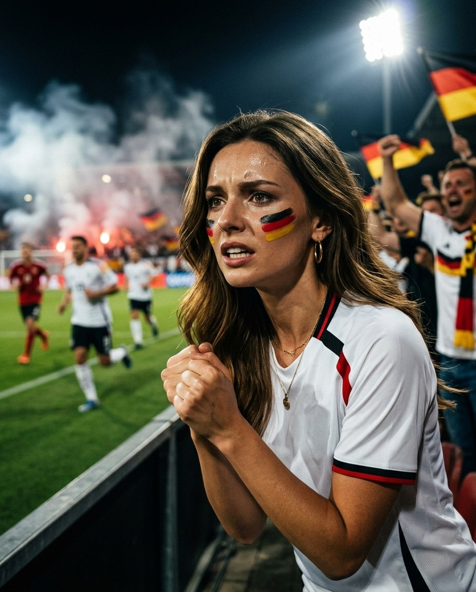 Football Fan Reactions — TOUCHLINE EMOTION SHOT (Female)