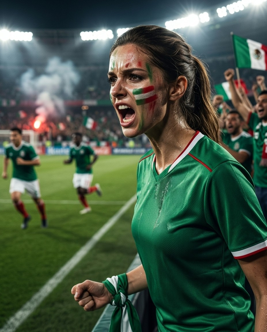 Football Fan Reactions — TOUCHLINE EMOTION SHOT (Female)