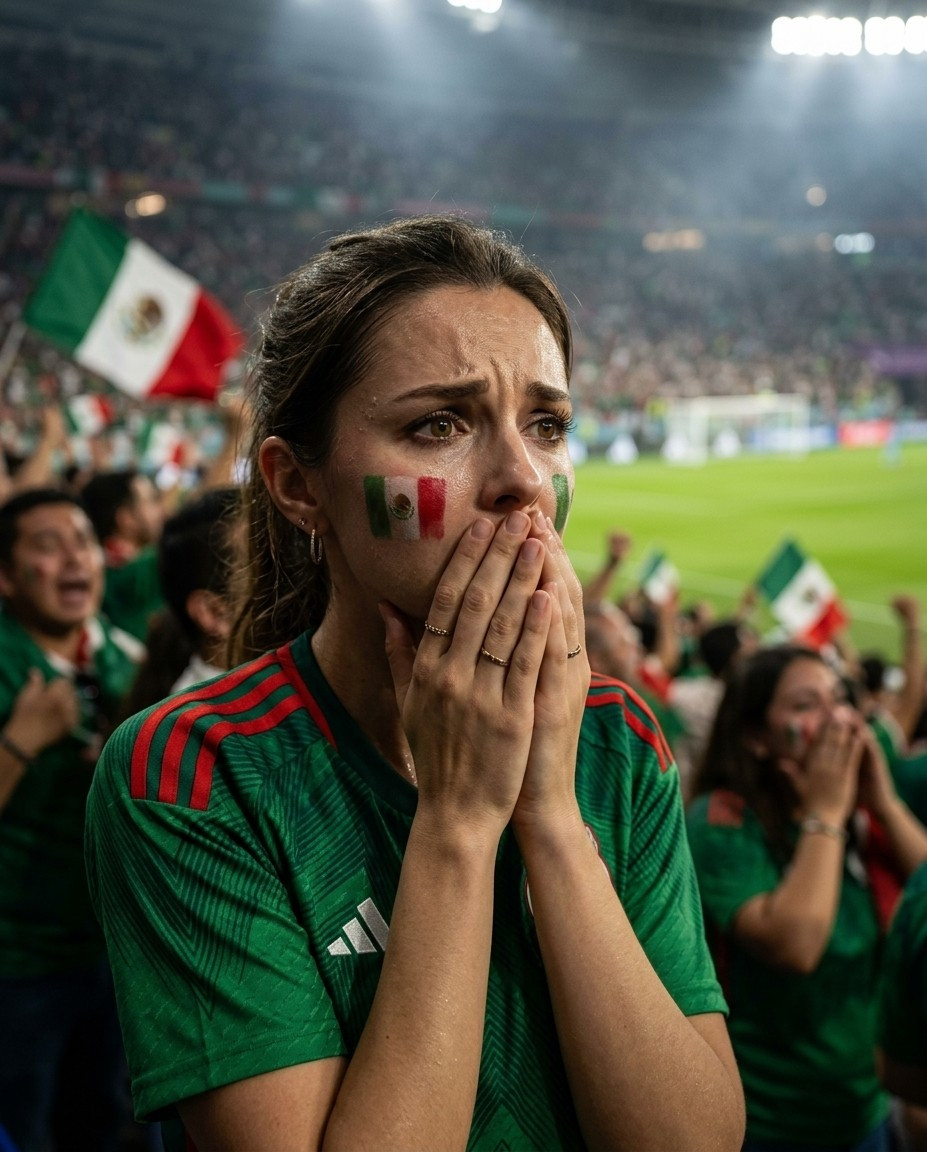 Football Fan Reactions — PENALTY TENSION CLOSE-UP (Female)