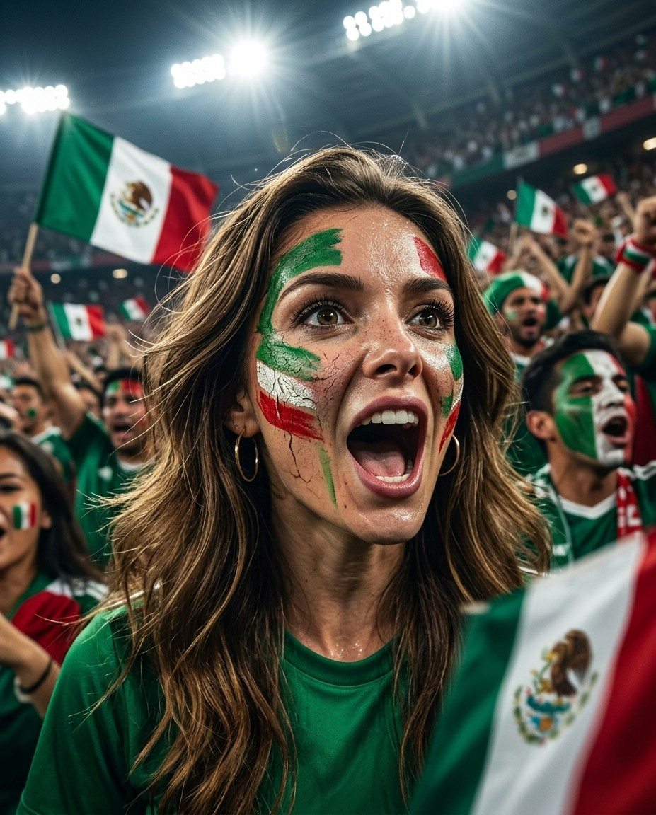 Football Fan Reactions — Cinematic Football Fan (Female)