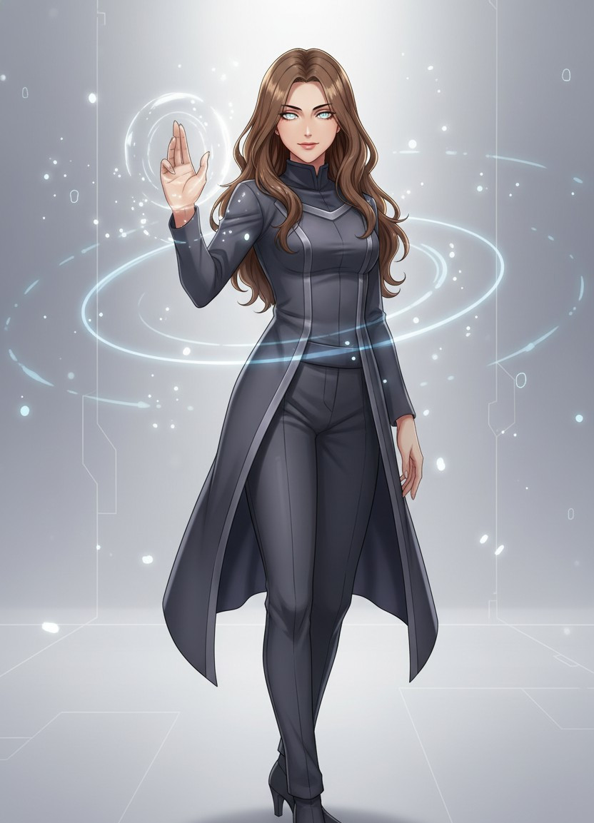 Anime Character Illustration — Infinity Aura Sorcerer (Female)