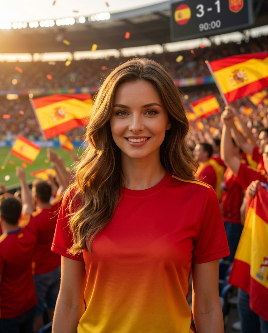 Football Fan Reactions — GOLDEN HOUR STADIUM HERO PORTRAIT (Female)