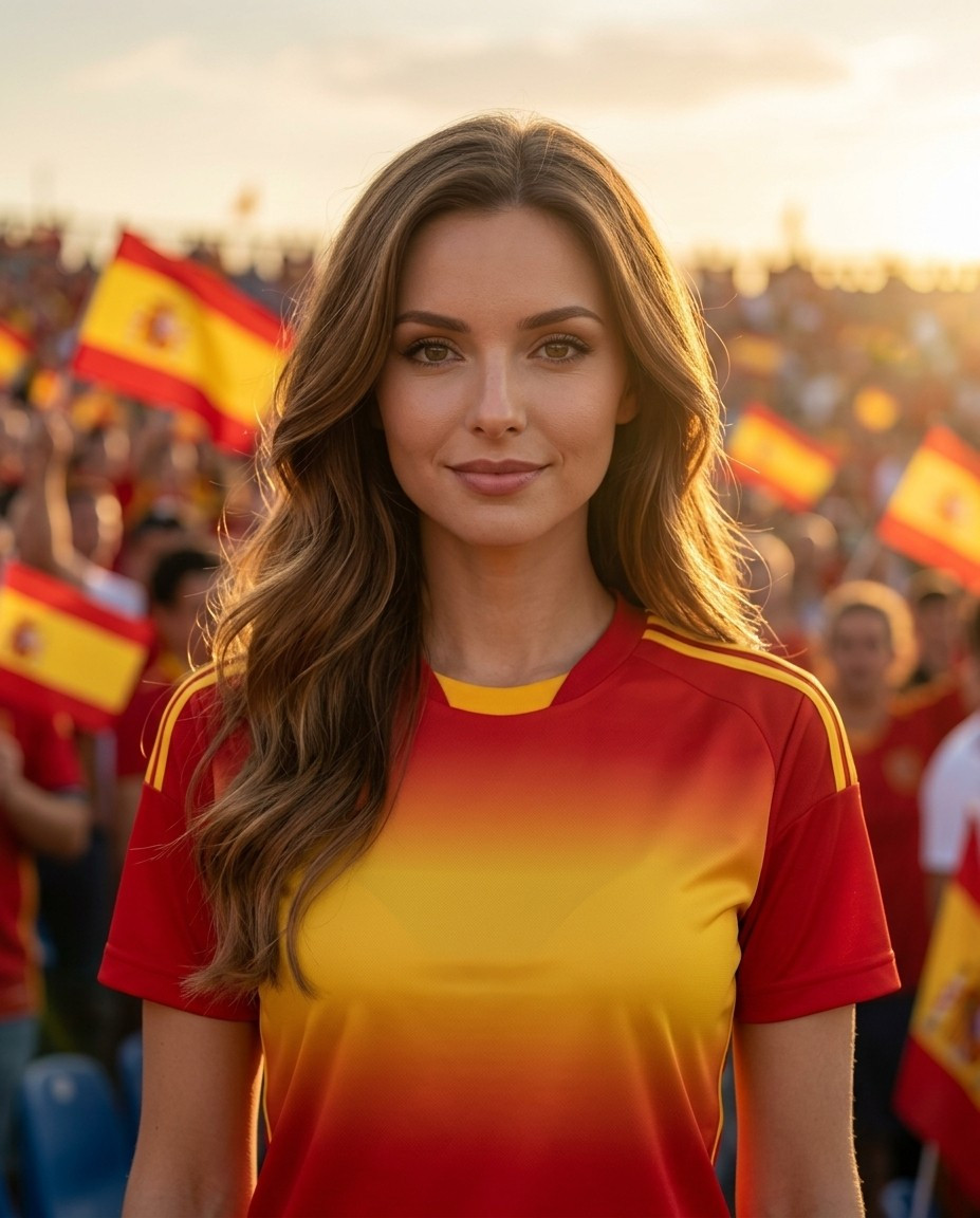 Football Fan Reactions — Cinematic stadium fan portrait (Female)