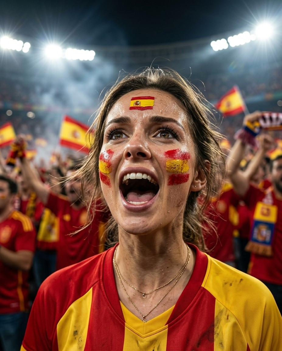 Football Fan Reactions — Cinematic Football Fan (Female)