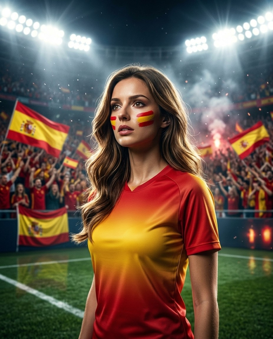 Football Fan Reactions — FLOODLIGHT STADIUM PORTRAIT (Female)