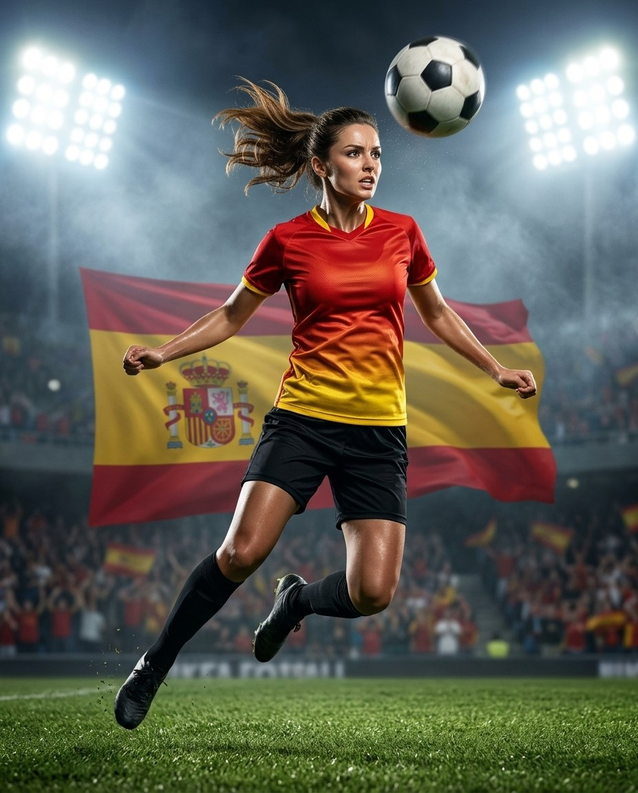 Fan flex portraits — floodlight header jump (Female)