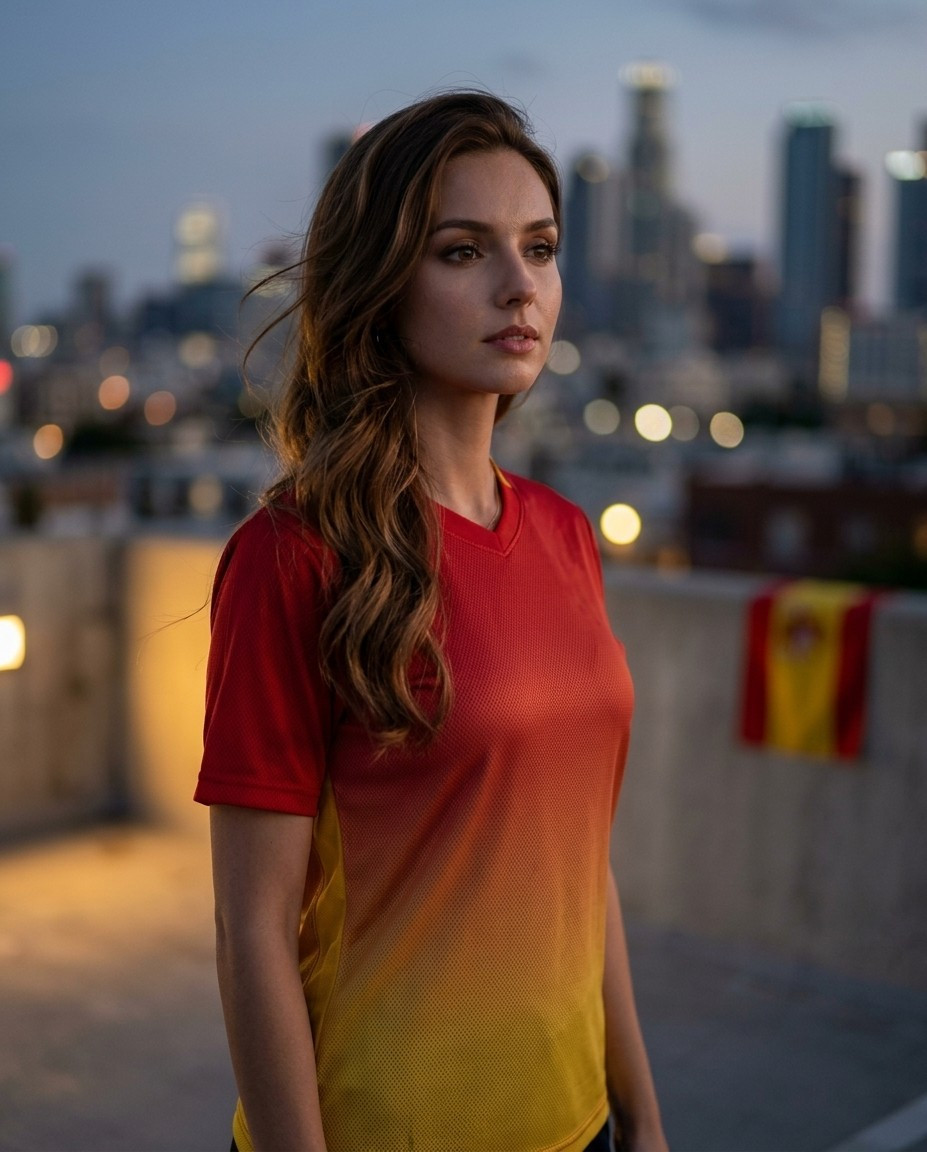 Supporter Lifestyle Portraits — rooftop night breeze portrait (Female)
