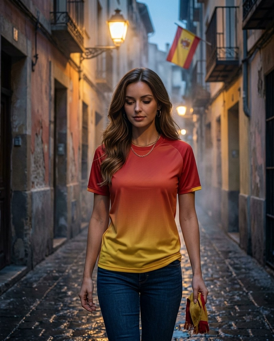 Supporter Lifestyle Portraits — old alley football portrait (Female)