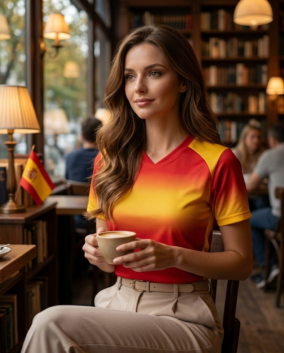 Supporter Lifestyle Portraits — cozy library café portrait (Female)