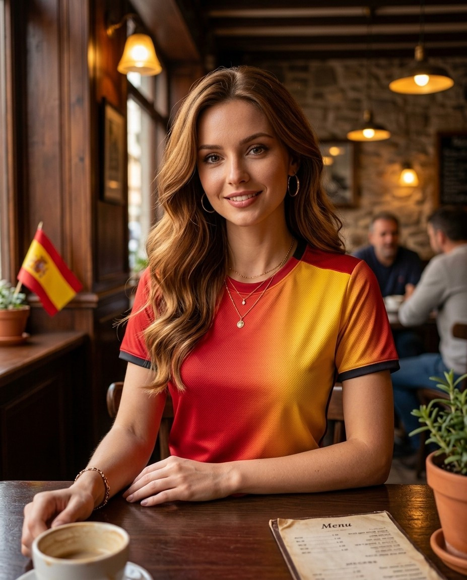Supporter Lifestyle Portraits — vintage football café portrait (Female)