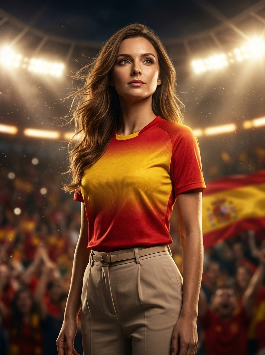 Football Star Poster Series — Stadium Light Portrait (Female)