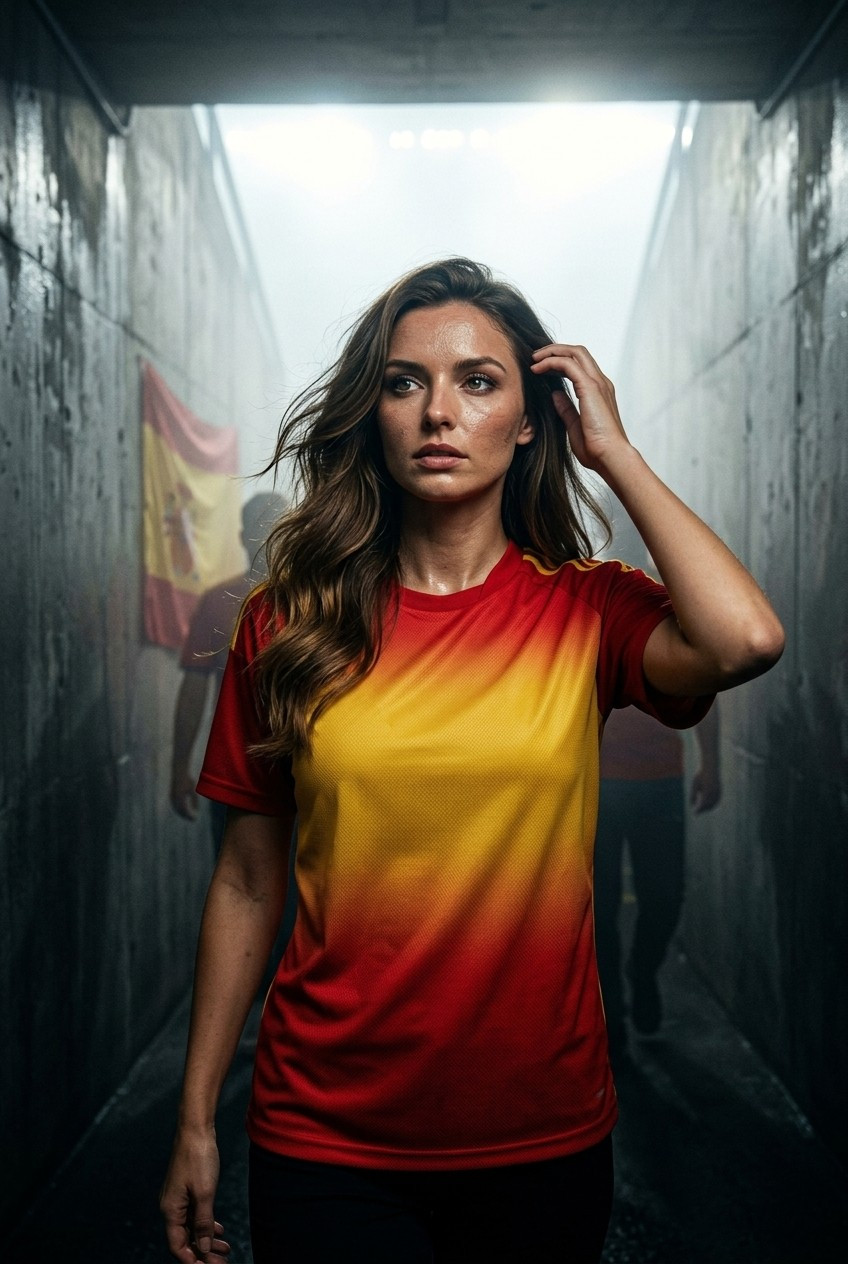 Football Star Poster Series — Tunnel Emotion Portrait (Female)